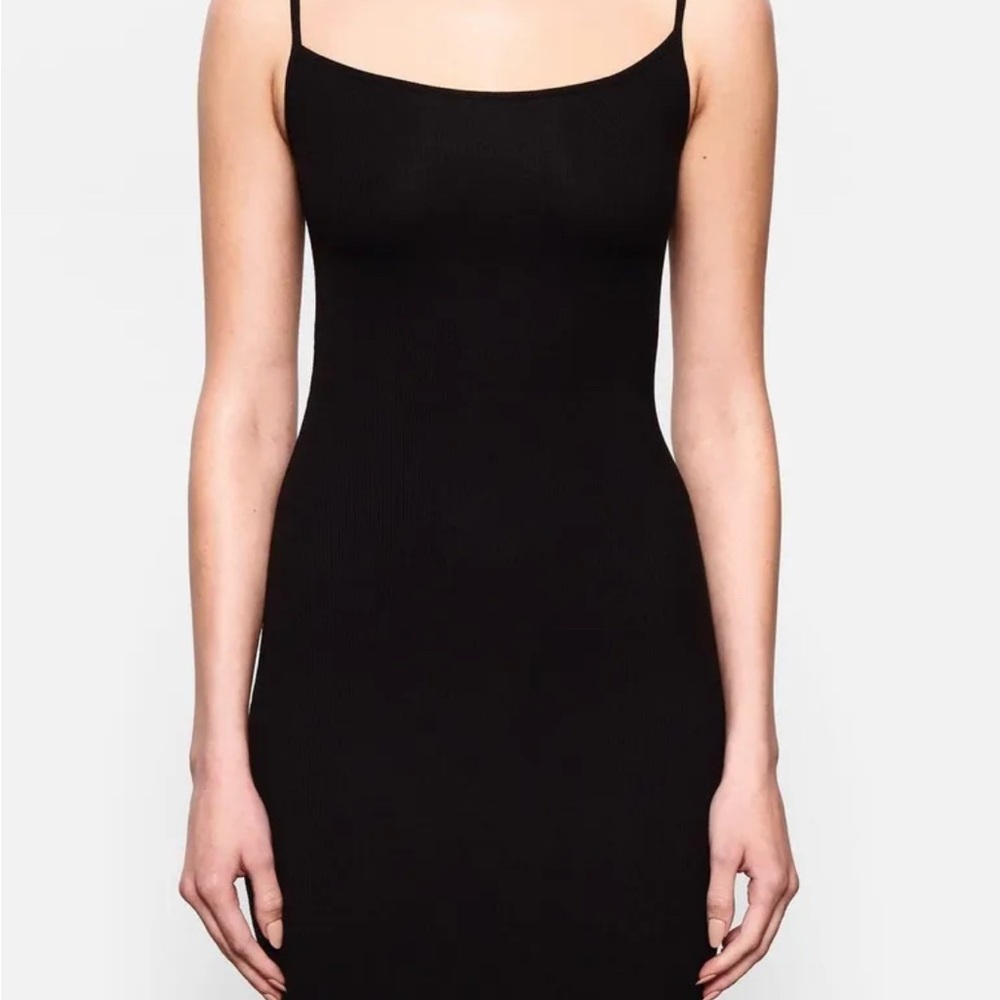 NWOT Skims Soft Lounge Slip Mini Dress in Onyx
